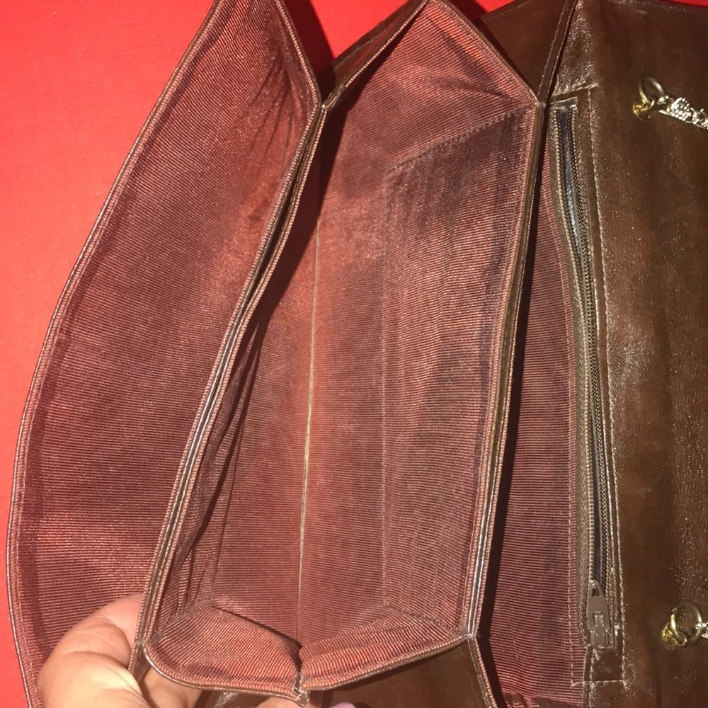 Bogs By Varon Vtg Python Hon & Snakeskin Clutch E… - image 8